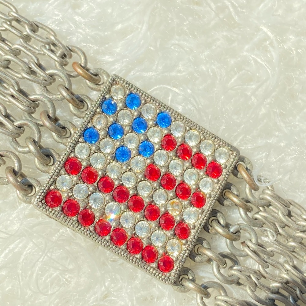 Tommassini Swarovski Bracelet American Flag